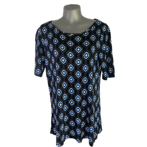 Loft Women's Medallion Elbow Sleeve Rayon Jersey Tee SKU0652